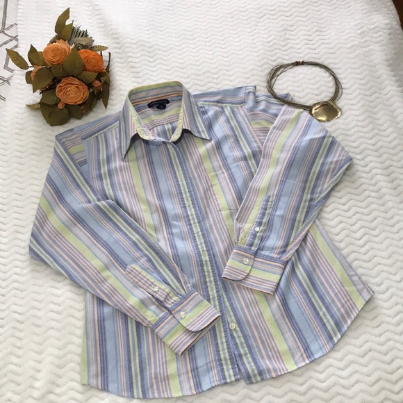 LANDS -END STRIPED SHIRT OF DIFFERENT COLORS - Picture 4 of 6